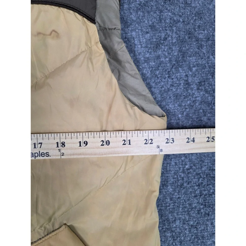 Vintage‎ Obermeyer Down Puffer Vest Mens XL Tan Brown Western Snap Front